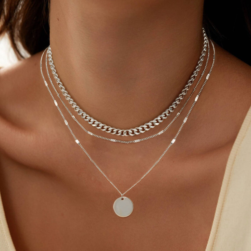 Gosfry Layered Pendant Necklaces