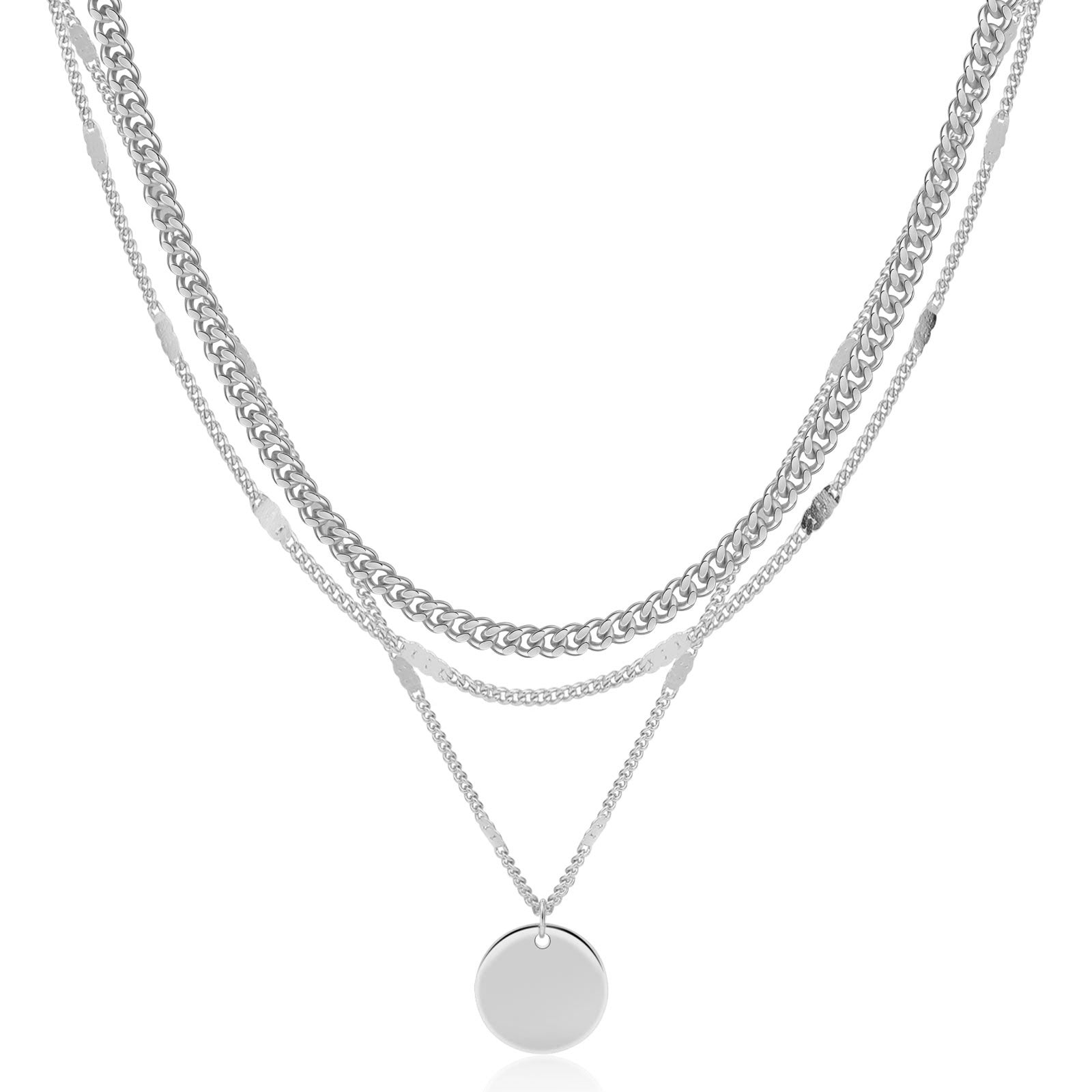 Gosfry Layered Pendant Necklaces