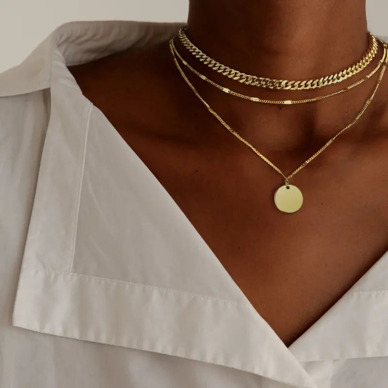 Gosfry Layered Pendant Necklaces