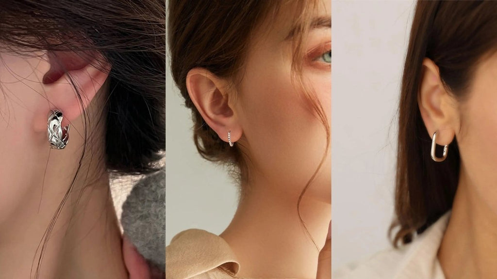 3 Pairs Twisted Chunky Hoop Earrings - GOSFRY