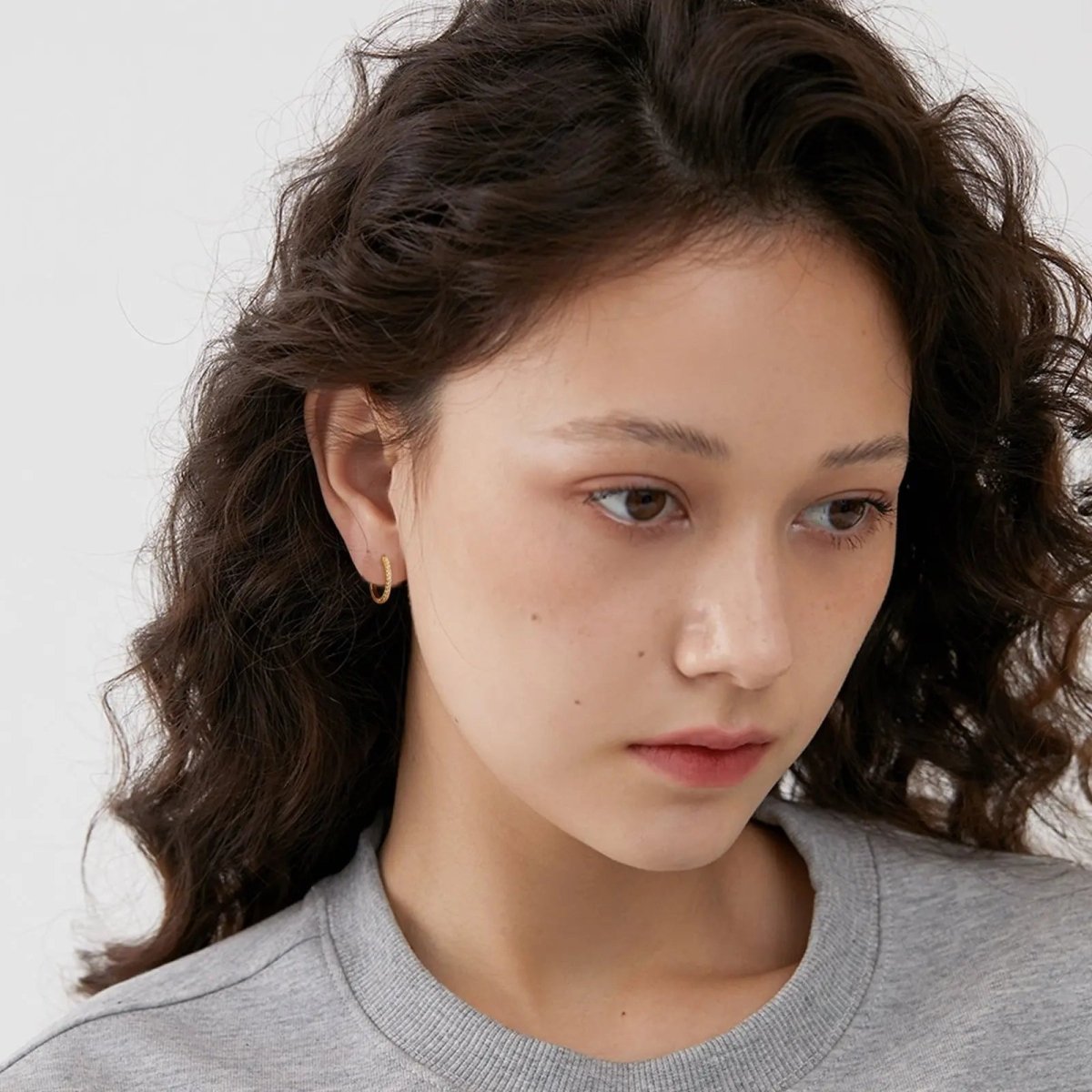 3 Pairs Twisted Chunky Hoop Earrings - GOSFRY