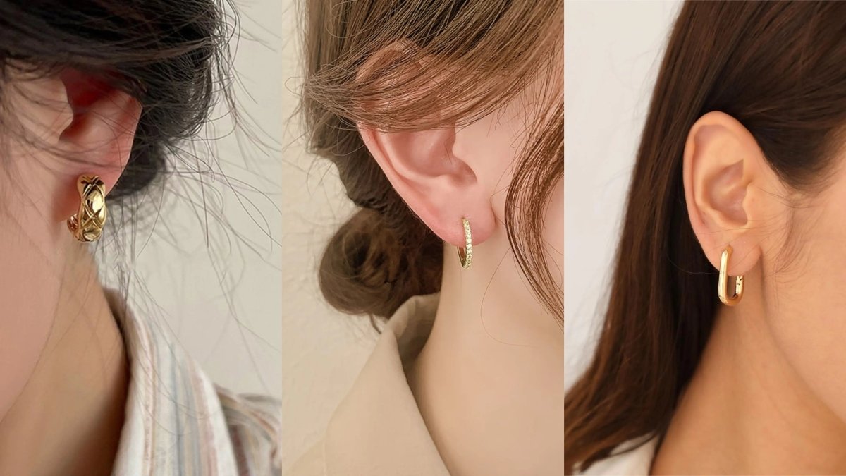 3 Pairs Twisted Chunky Hoop Earrings - GOSFRY