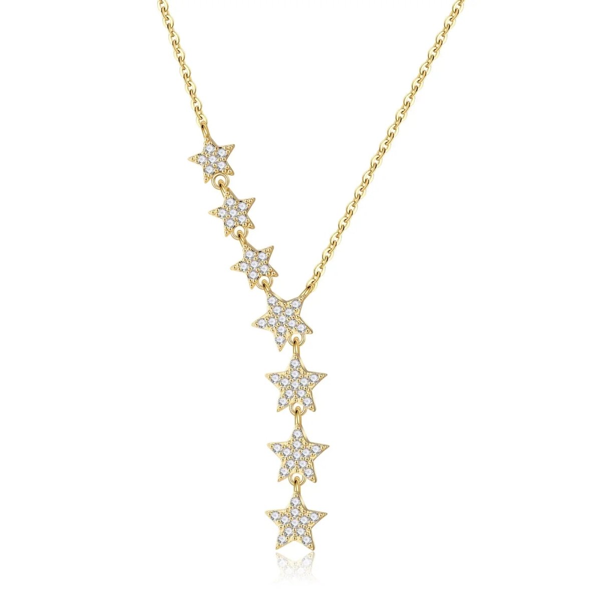 Crystal Silver/Gold/Rose Gold Star Necklaces - GOSFRY