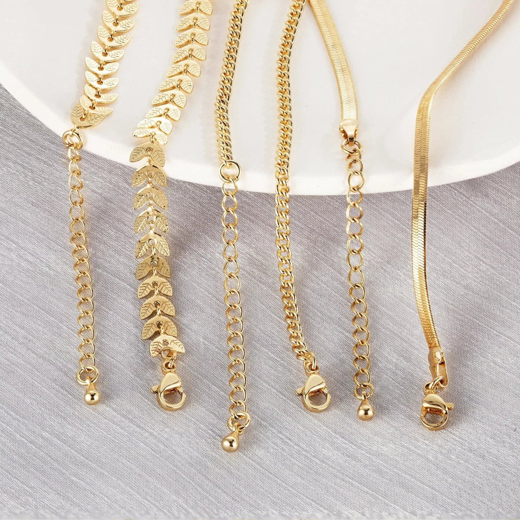 Dainty Cuban Fishbone Herringbone Anklet - GOSFRY