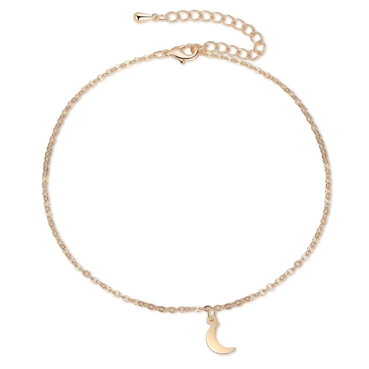 Dainty Gold Moon Anklet - GOSFRY
