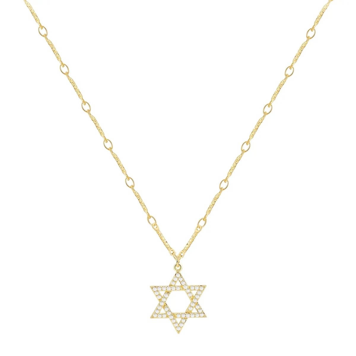 Gold/Silver David Star CZ Necklaces - GOSFRY