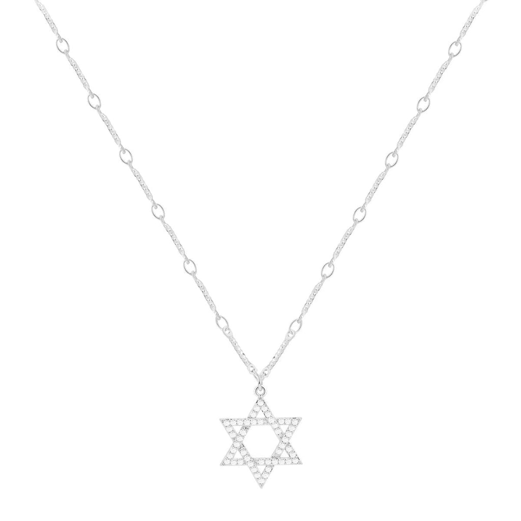 Gold/Silver David Star CZ Necklaces - GOSFRY