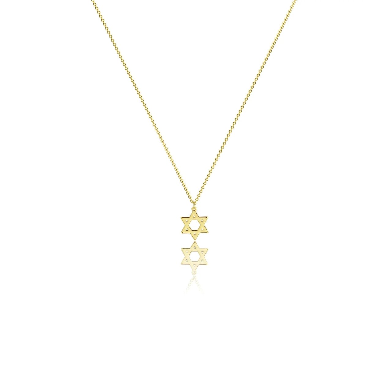 Gosfry 14k Gold David Star Necklaces - GOSFRY