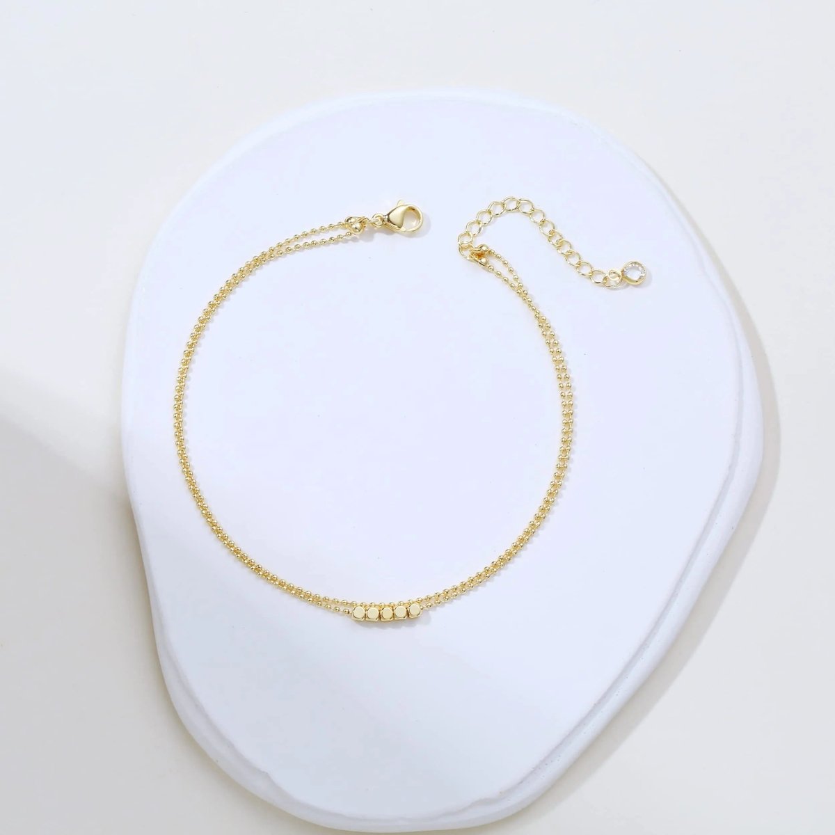 Gosfry 14k Gold Dot Anklet Summer Beach - GOSFRY