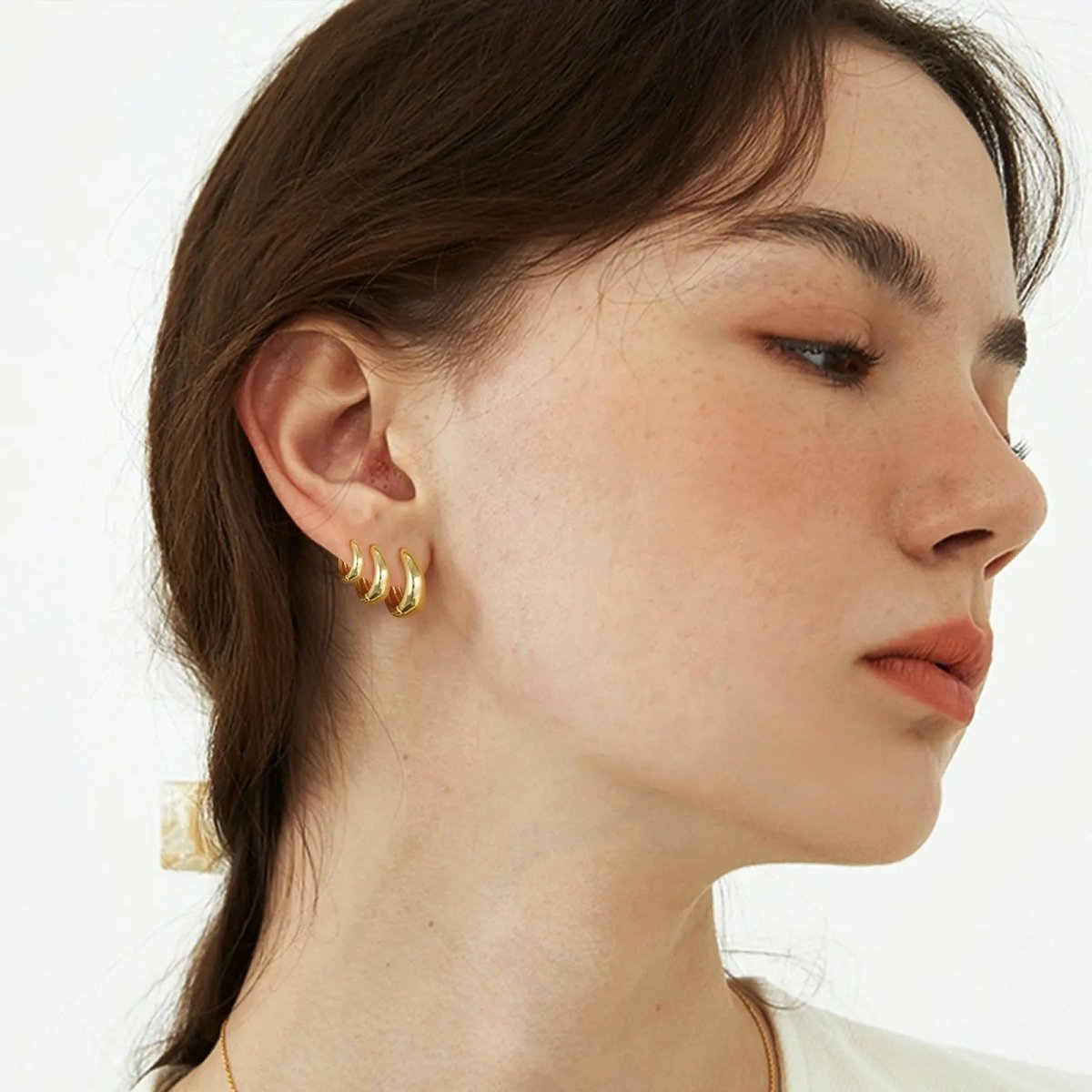 Gosfry 14K Gold Plated Small Hoop Earrings - GOSFRY