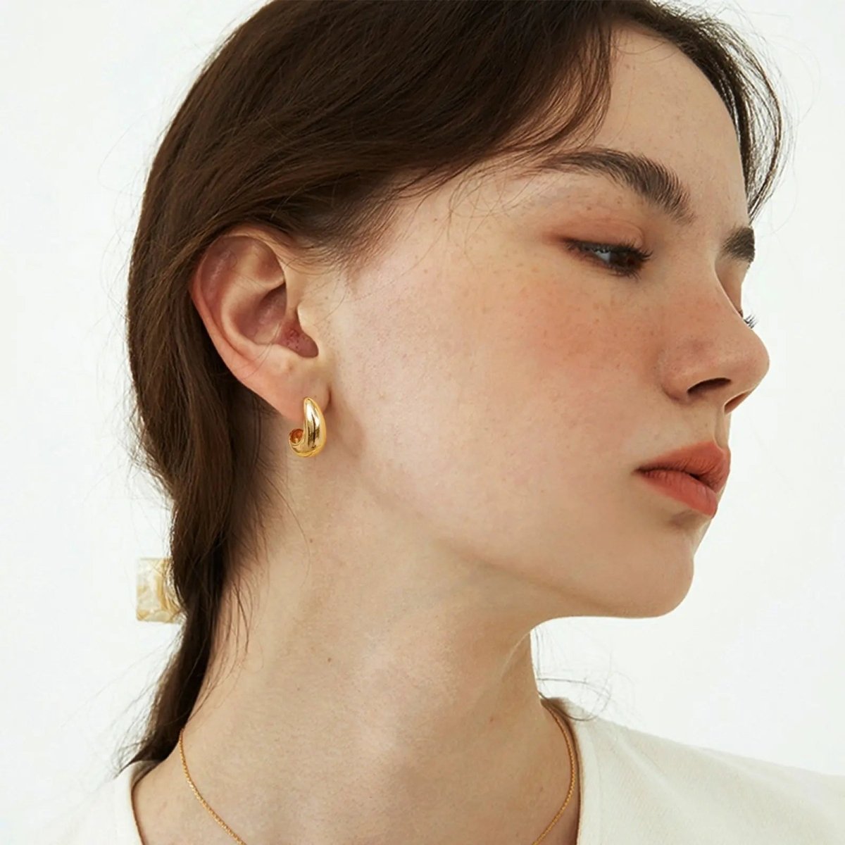 Gosfry 3 Pairs Chunky Hoop Earrings Set - GOSFRY