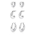 Gosfry 3 Pairs Chunky Hoop Earrings Set - GOSFRY