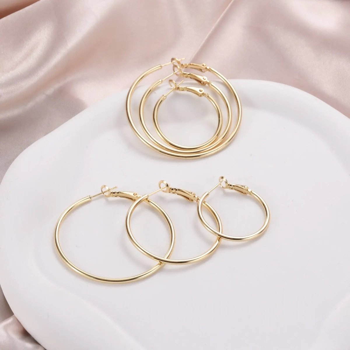 Gosfry 6 Pairs Gold Hoop Earrings - GOSFRY