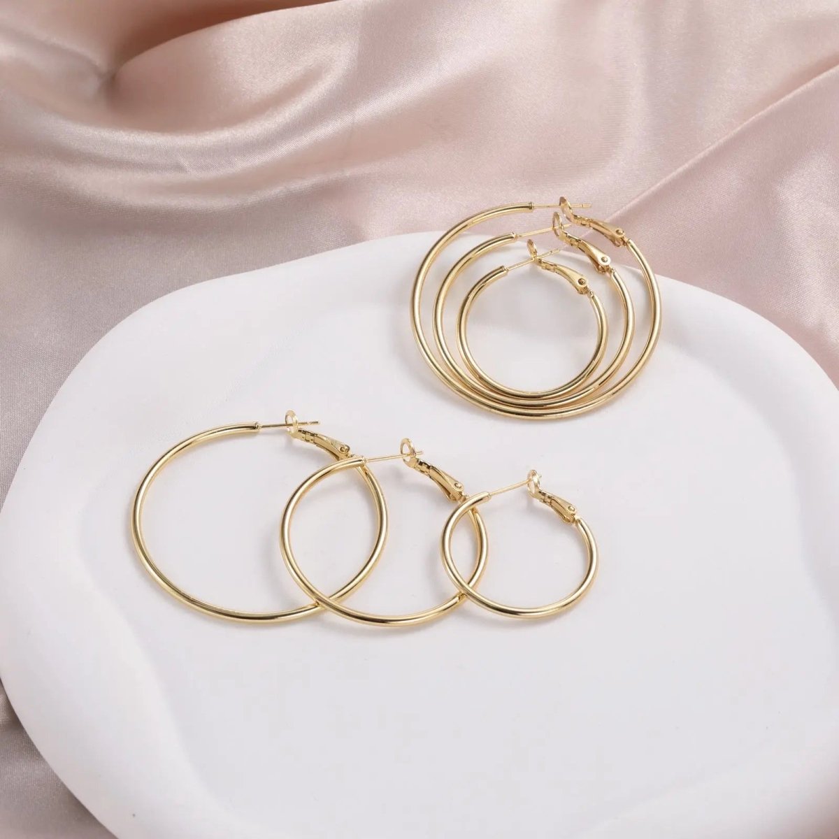 Gosfry 6 Pairs Gold Hoop Earrings - GOSFRY