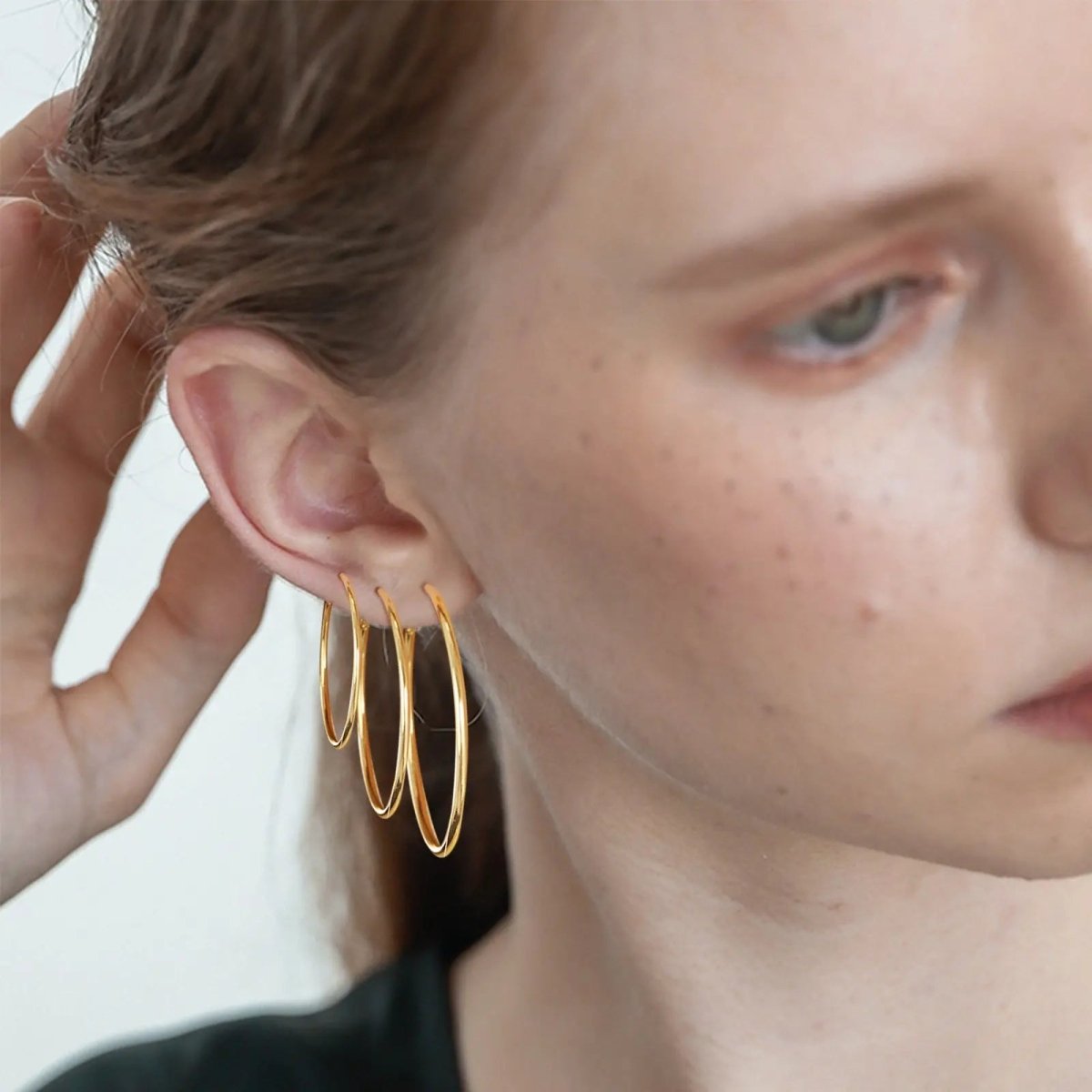 Gosfry 6 Pairs Gold Hoop Earrings - GOSFRY