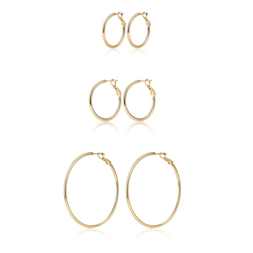 Gosfry 6 Pairs Gold Hoop Earrings - GOSFRY