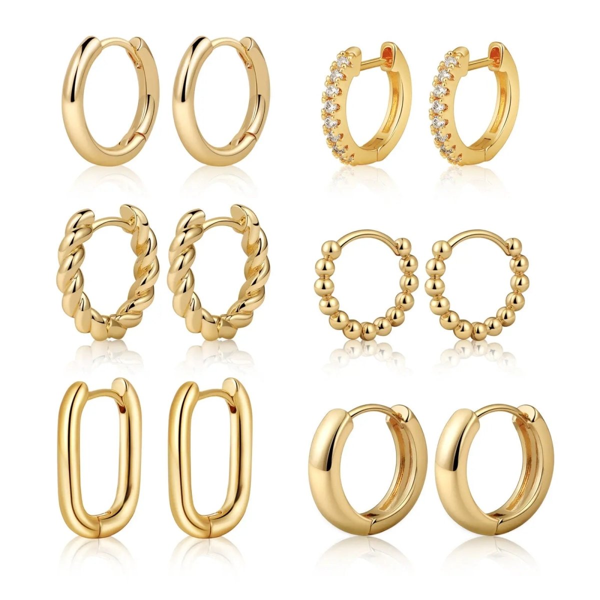 Gosfry 6 Pairs Hoop Earrings Set - GOSFRY