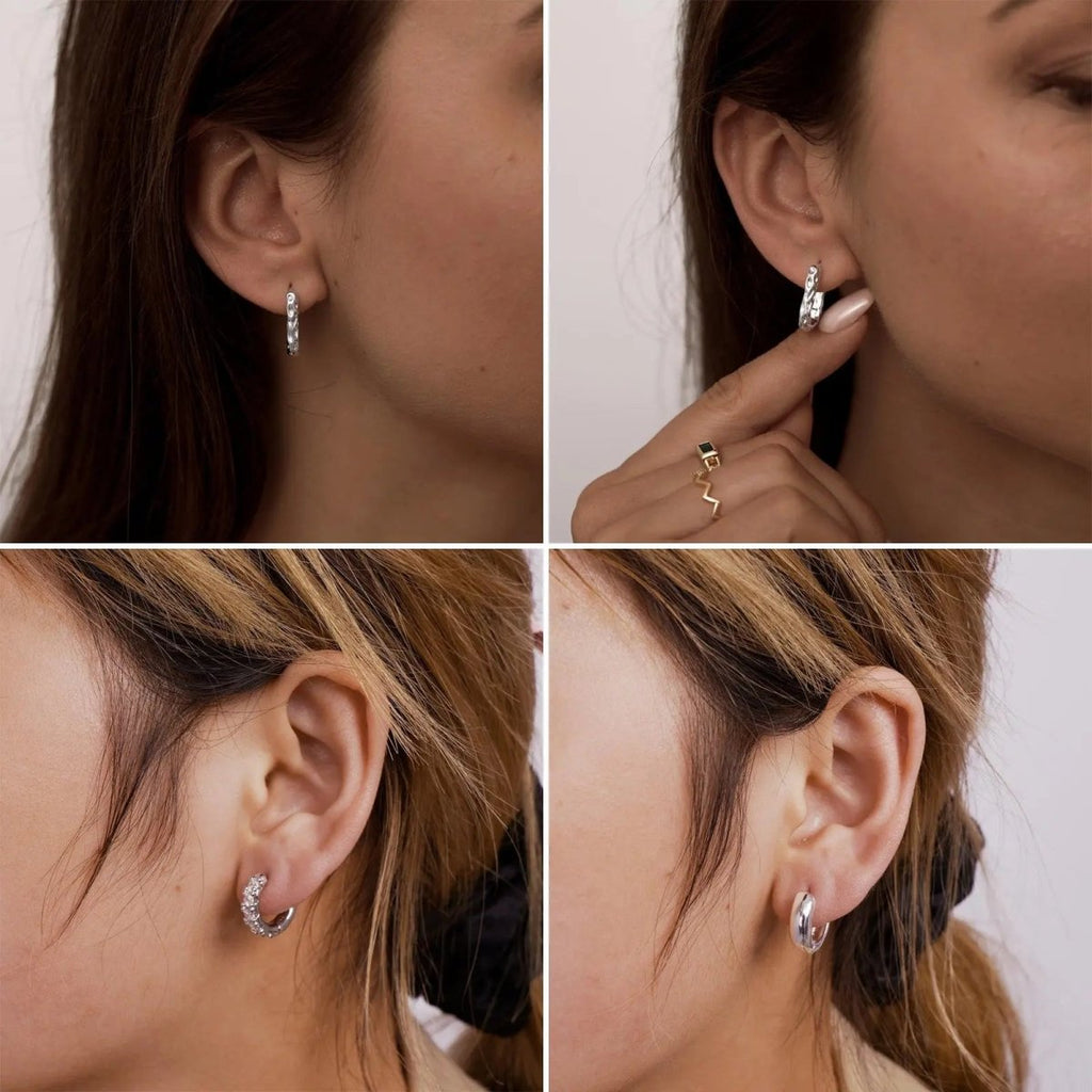 Gosfry 6 Pairs Silver/Gold Hoop Earrings - GOSFRY