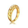 Gosfry Chunky Gold Rings Size 6 to 9 - GOSFRY