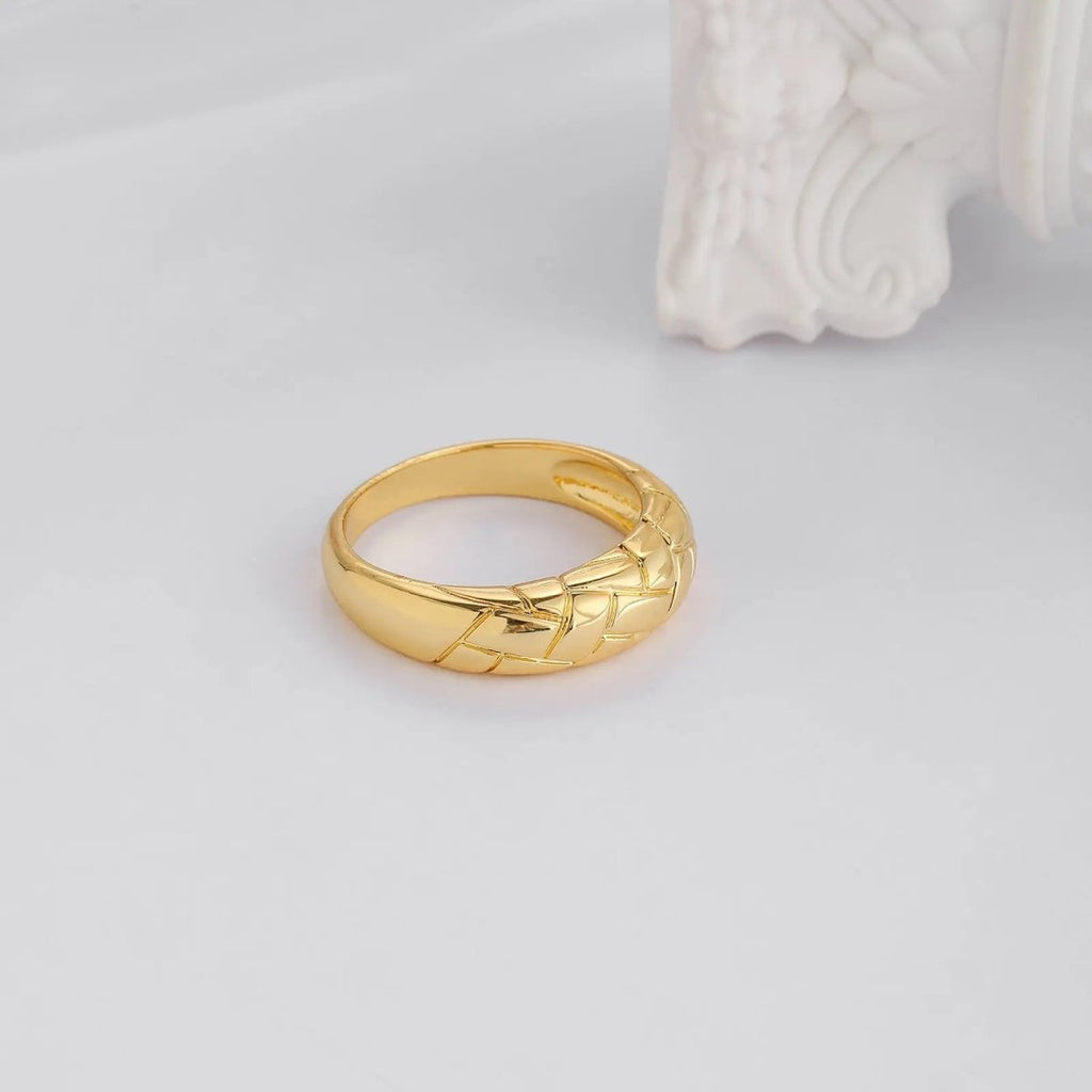 Gosfry Chunky Gold Rings Size 6 to 9 - GOSFRY