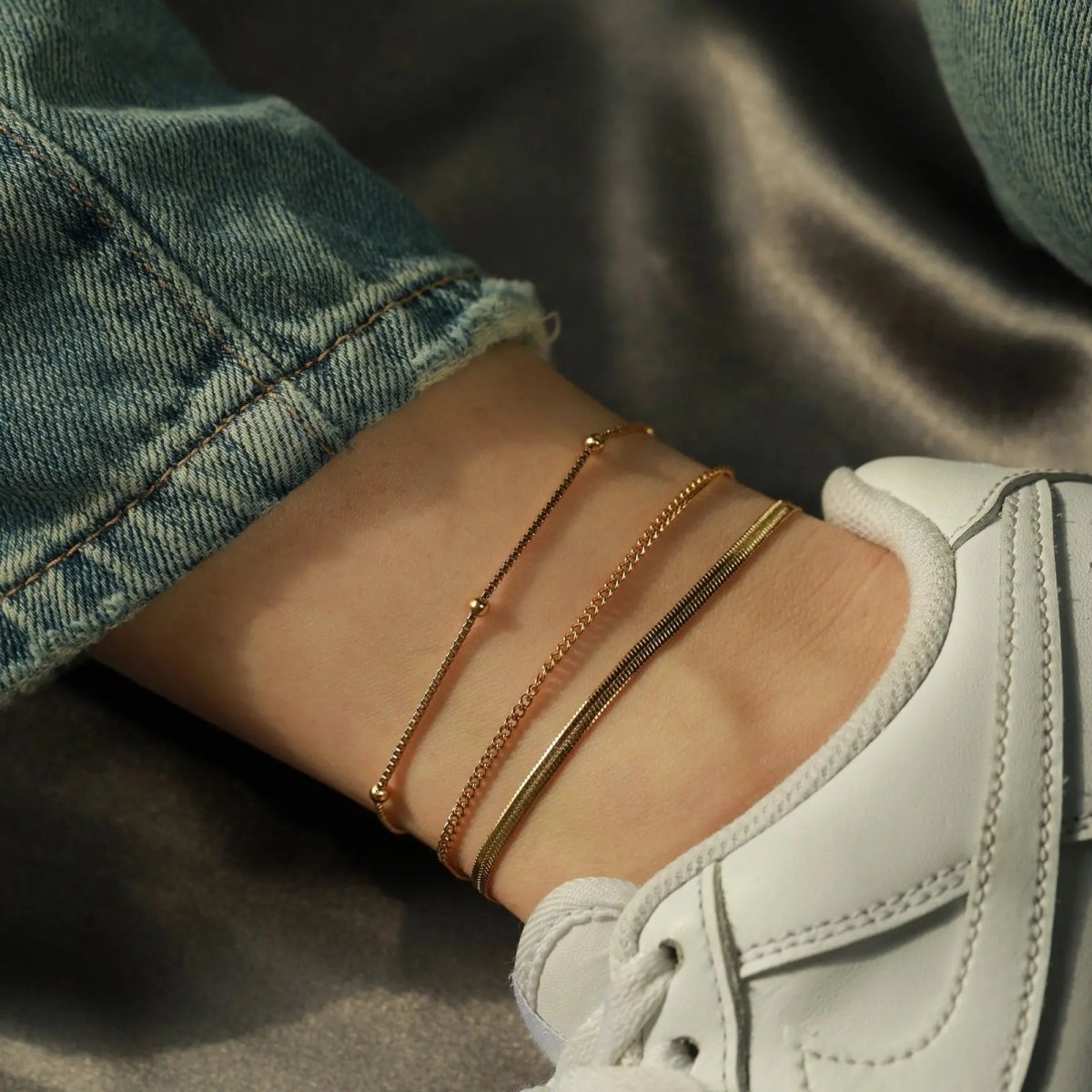 Gosfry Cuba Link Anklets Stack - GOSFRY