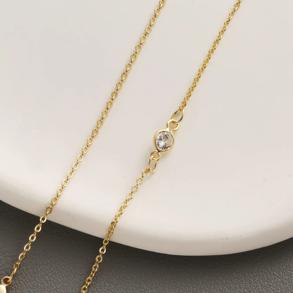 Gosfry Cubic Zirconia Dainty Gold Necklaces - GOSFRY