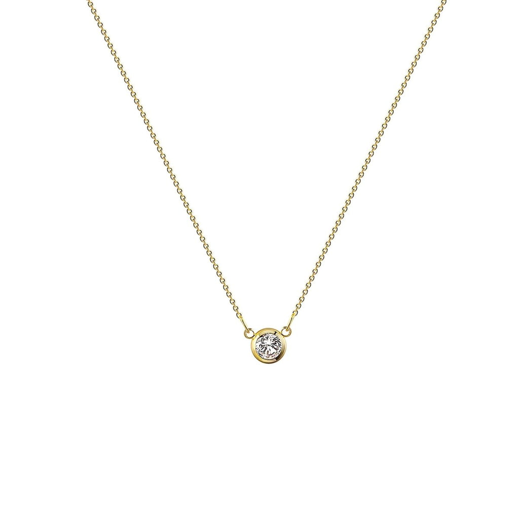 Gosfry Cubic Zirconia Dainty Gold Necklaces - GOSFRY
