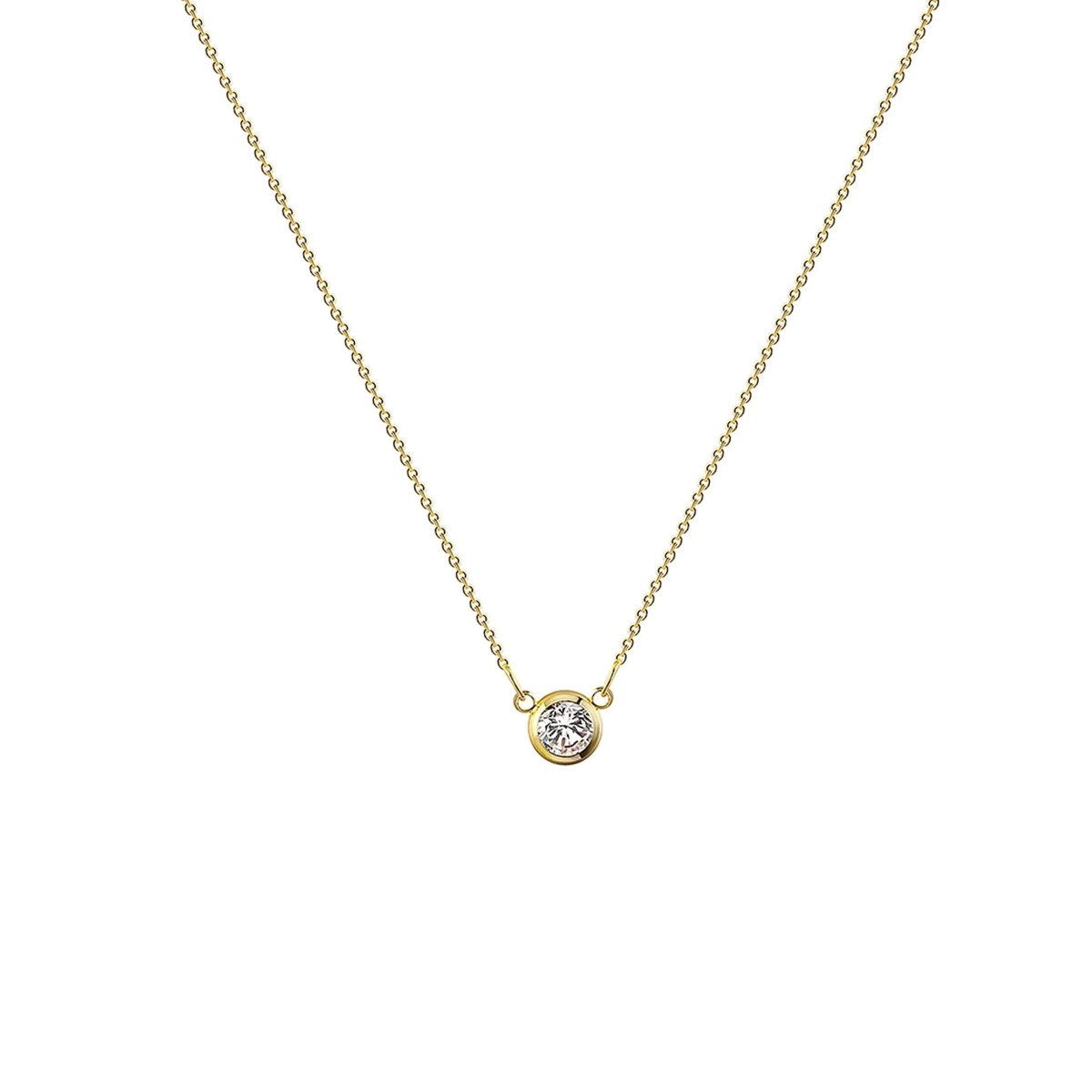 Gosfry Cubic Zirconia Dainty Gold Necklaces - GOSFRY