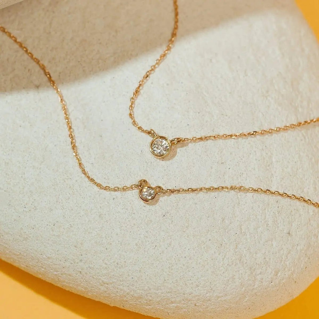 Gosfry Cubic Zirconia Dainty Gold Necklaces - GOSFRY