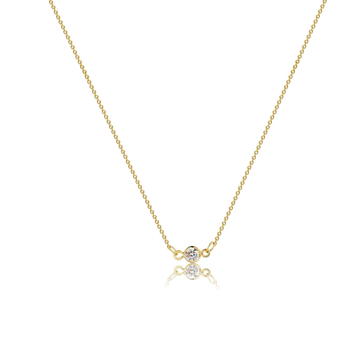 Gosfry Cubic Zirconia Dainty Gold Necklaces - GOSFRY