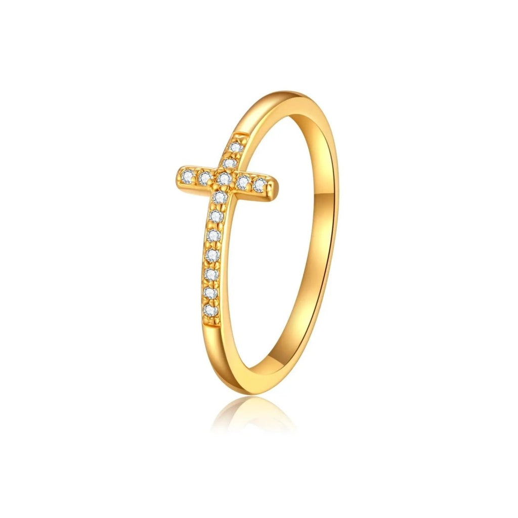 Gosfry CZ Cross Ring Size 6 to 9 - GOSFRY