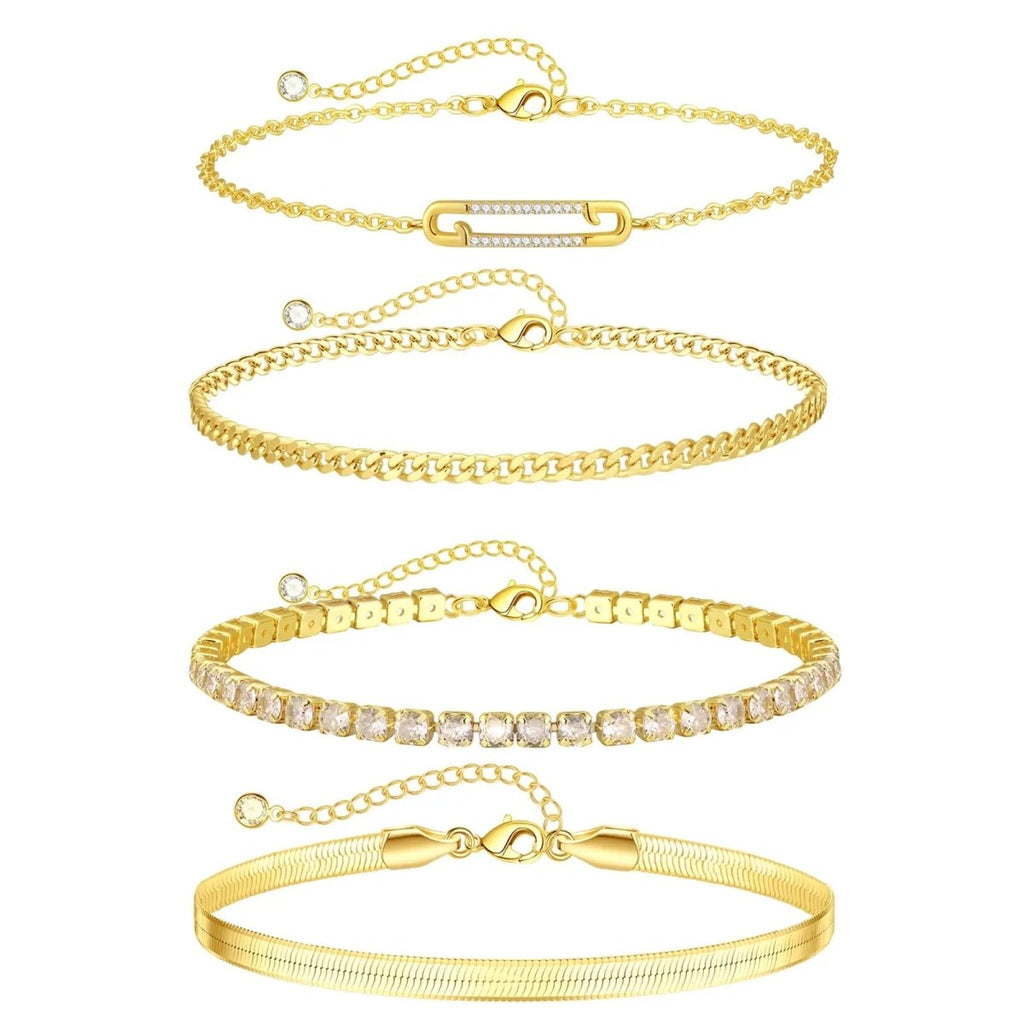 Gosfry Dainty CZ Gold Bracelets - GOSFRY