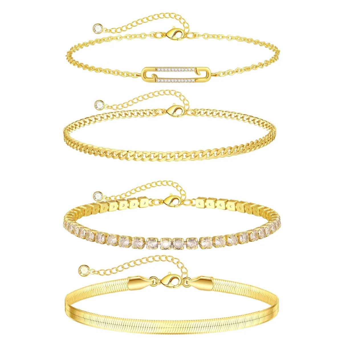 Gosfry Dainty CZ Gold Bracelets - GOSFRY