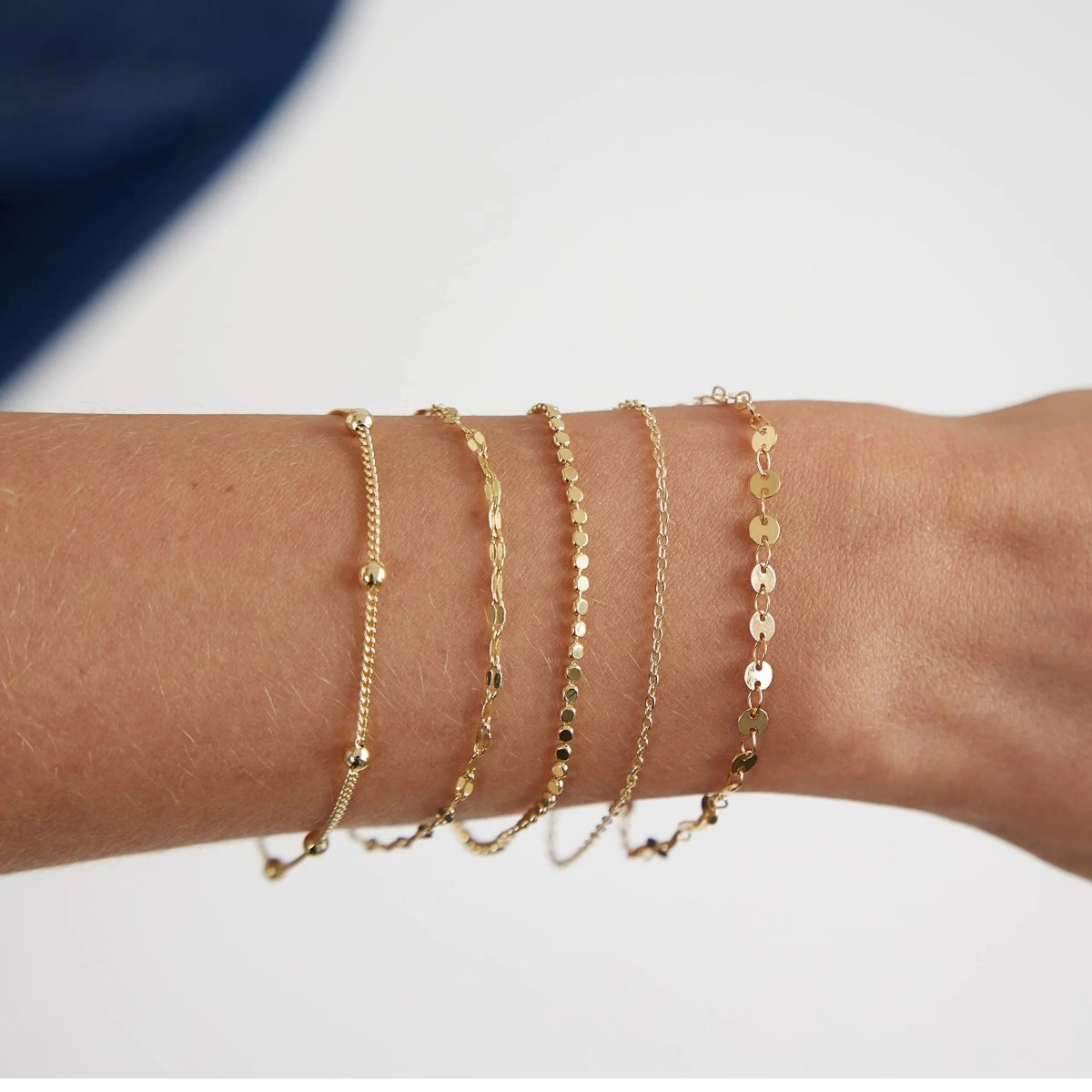 Gosfry Dainty Gold 5 Layer Dot Bracelets - GOSFRY