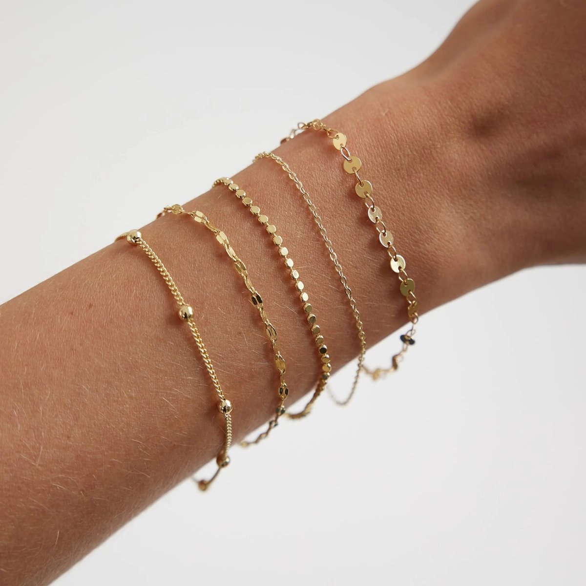 Gosfry Dainty Gold 5 Layer Dot Bracelets - GOSFRY