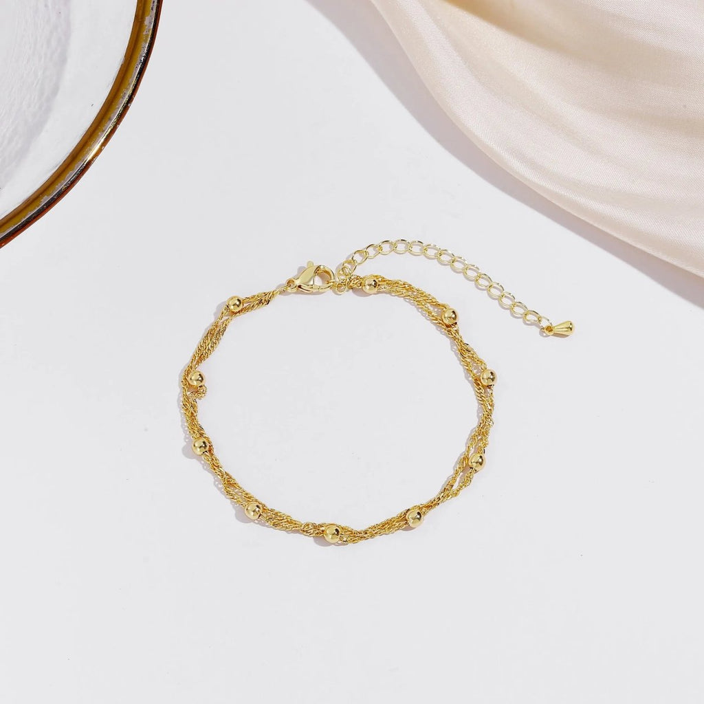 Gosfry Dainty Gold Bead Bracelets - GOSFRY