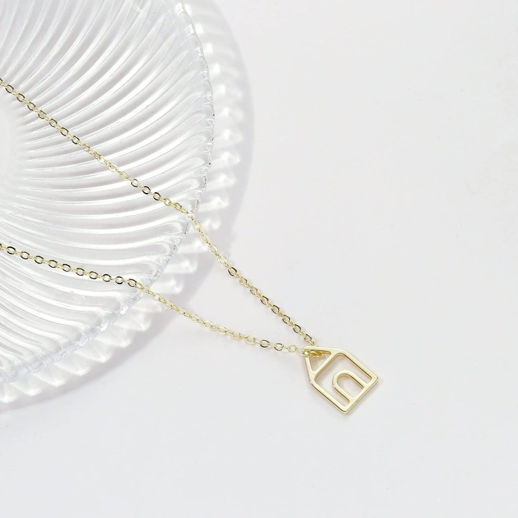 Gosfry Dainty Gold House Necklaces - GOSFRY