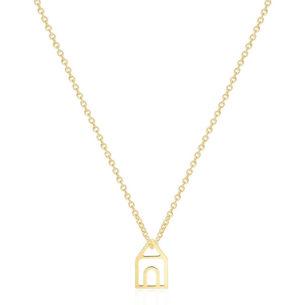 Gosfry Dainty Gold House Necklaces - GOSFRY