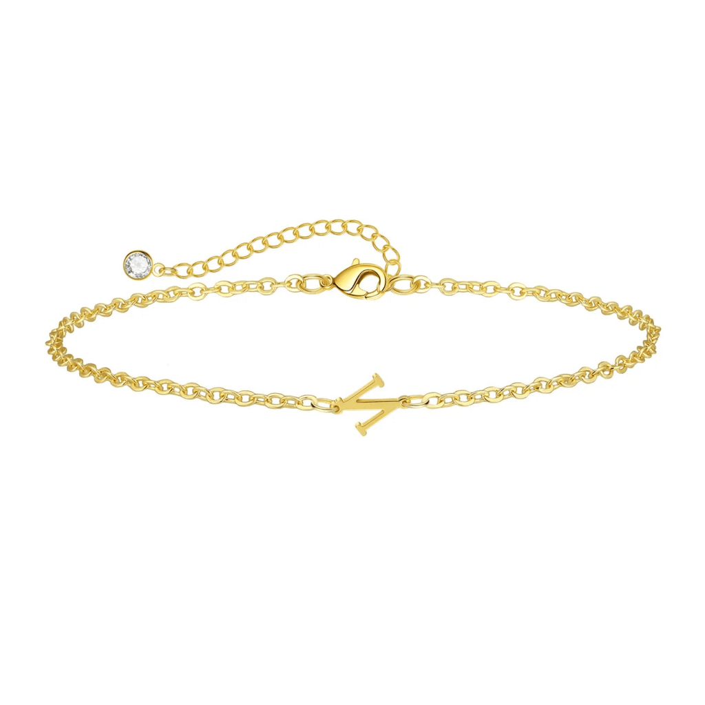 Gosfry Dainty Gold Initial Bracelets - GOSFRY
