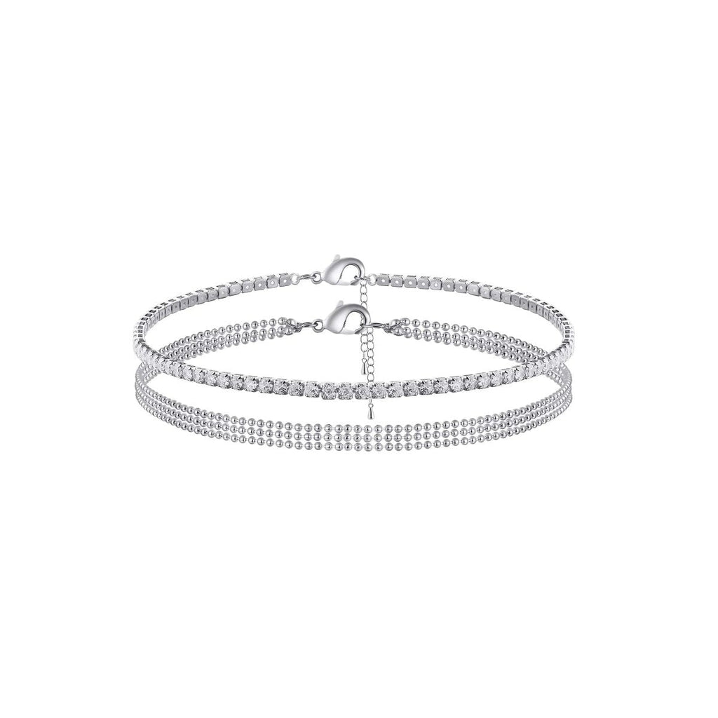 Gosfry Dainty Layered Anklets for Women - GOSFRY