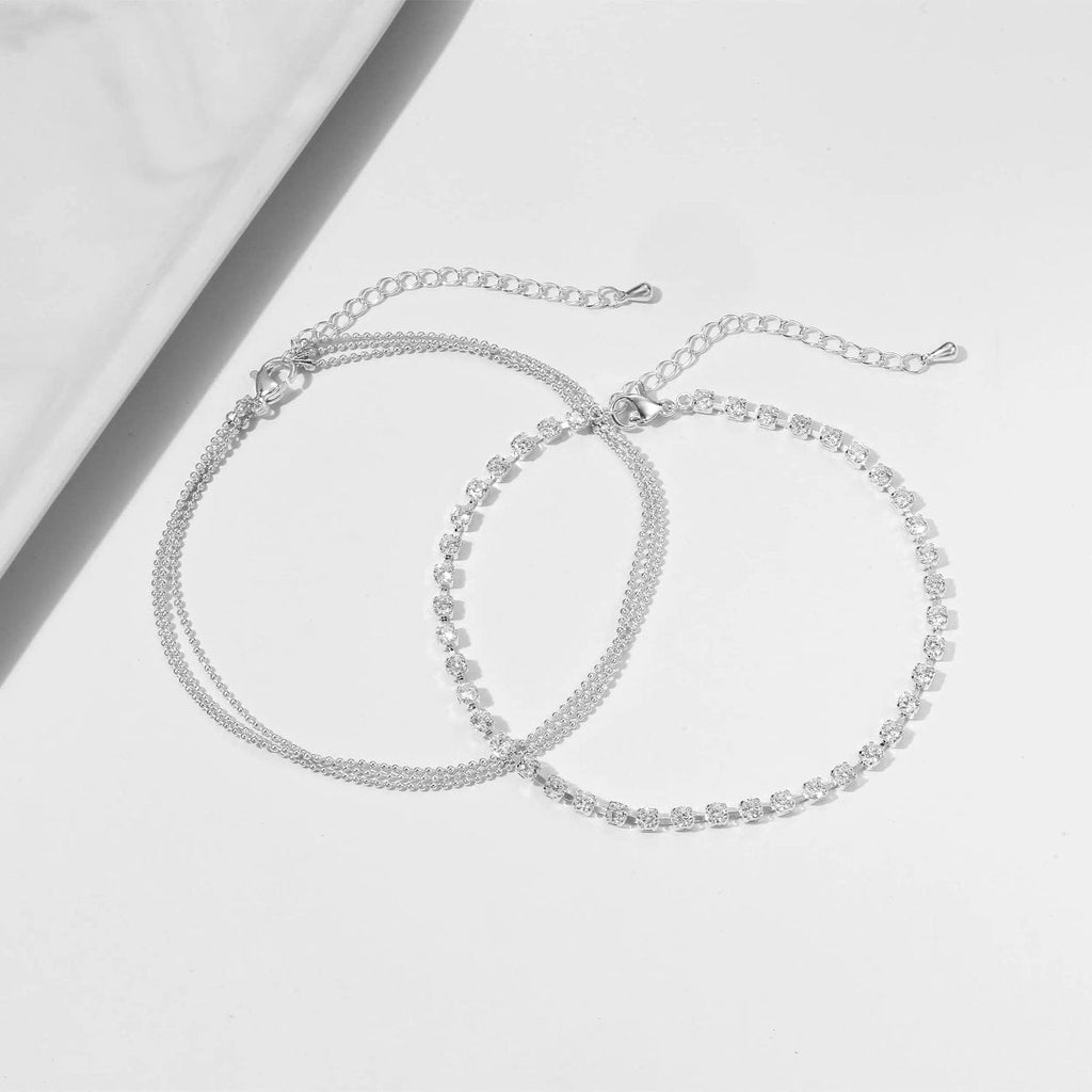 Gosfry Dainty Layered Anklets for Women - GOSFRY