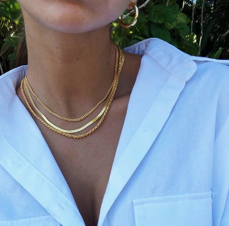 Gosfry Dainty Layered Cuba Twist Necklaces - GOSFRY