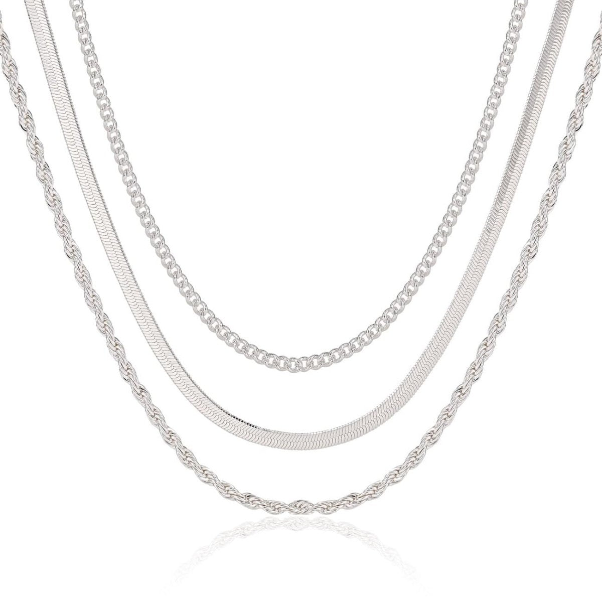 Gosfry Dainty Layered Cuba Twist Necklaces - GOSFRY