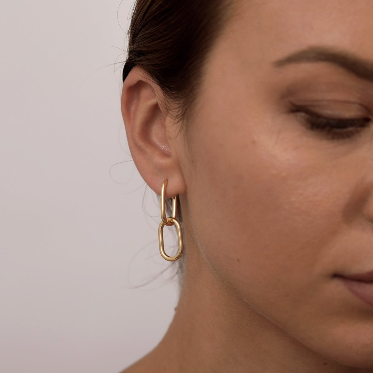 Gosfry Dainty Paperclip Huggie Hoop Earrings - GOSFRY