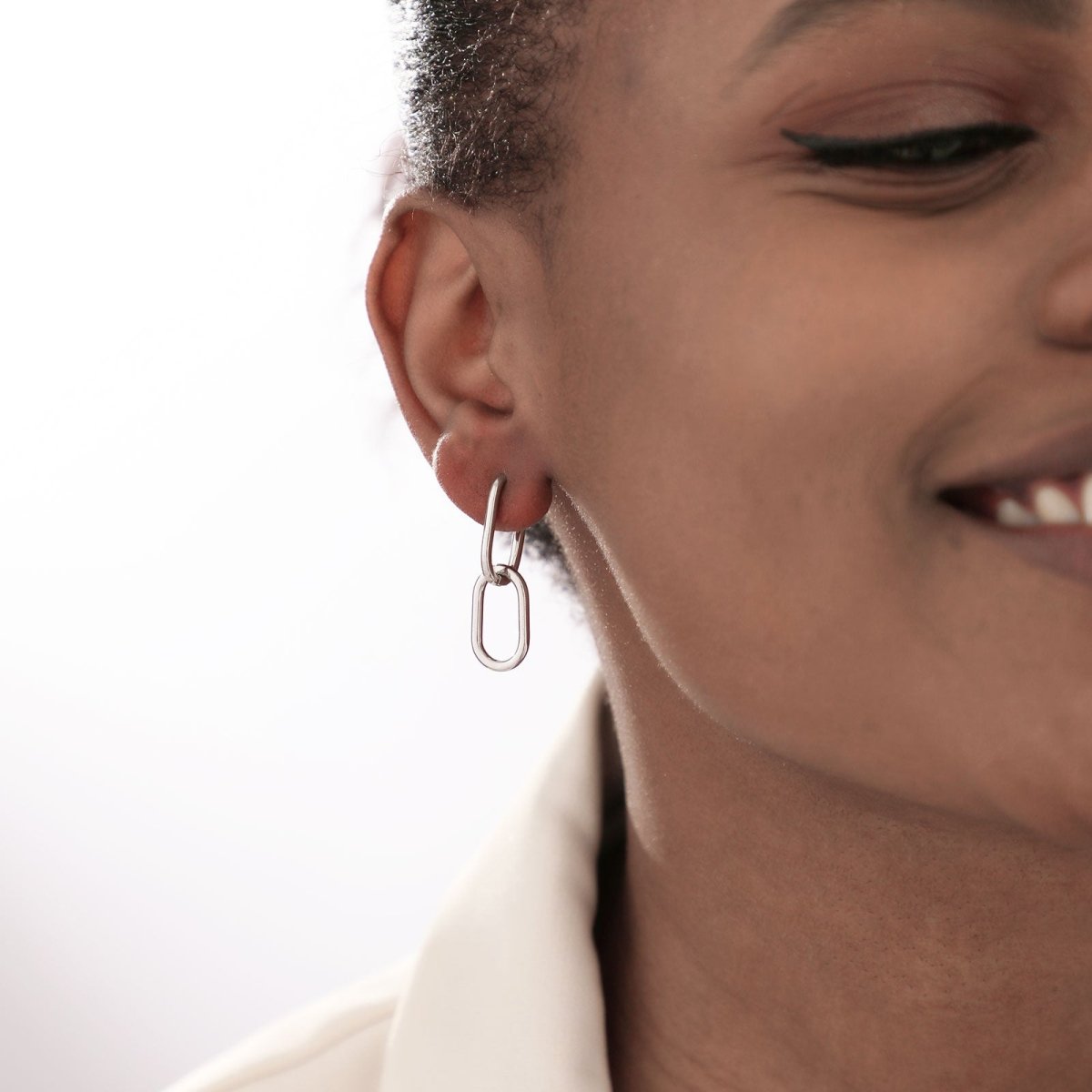 Gosfry Dainty Paperclip Huggie Hoop Earrings - GOSFRY