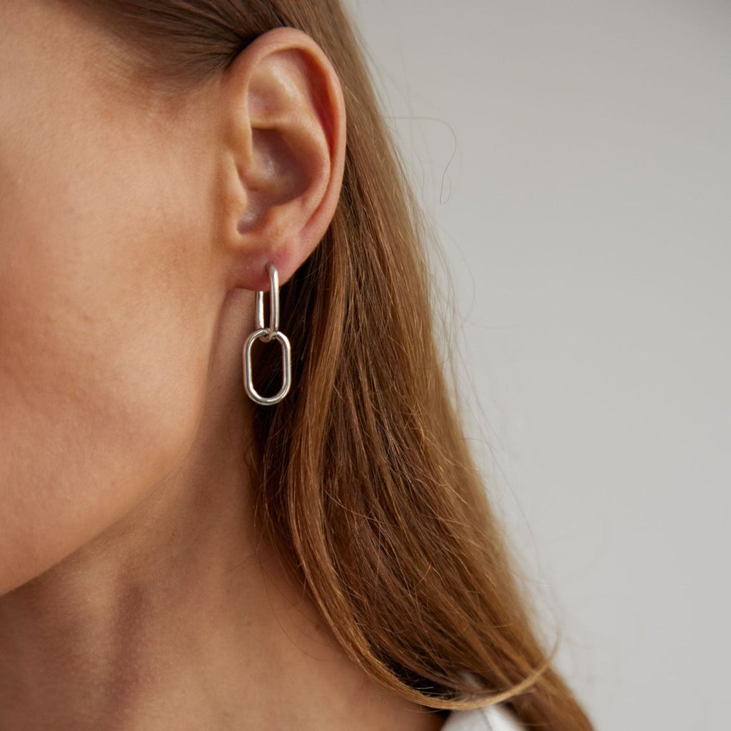 Gosfry Dainty Paperclip Huggie Hoop Earrings - GOSFRY