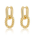 Gosfry Dainty Paperclip Huggie Hoop Earrings - GOSFRY