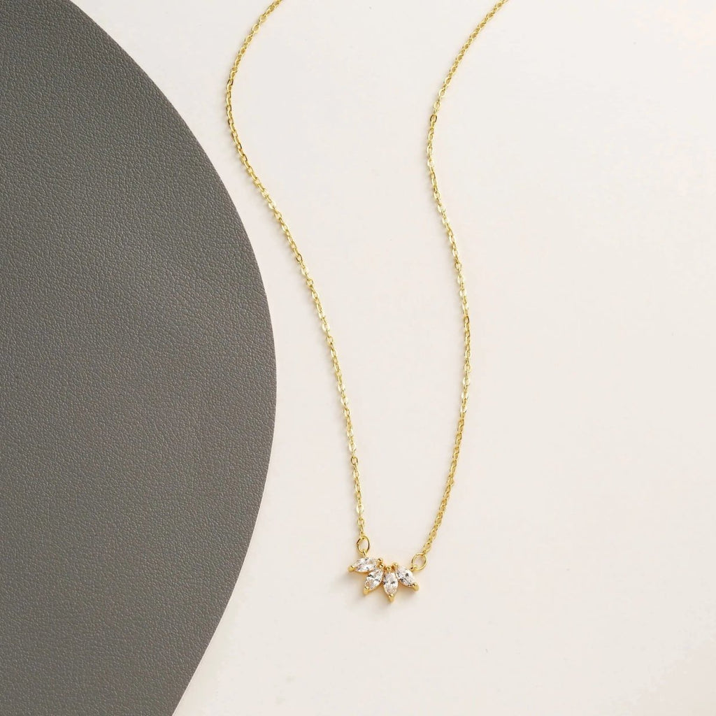 Gosfry Diamond Leaf Flower Necklaces - GOSFRY