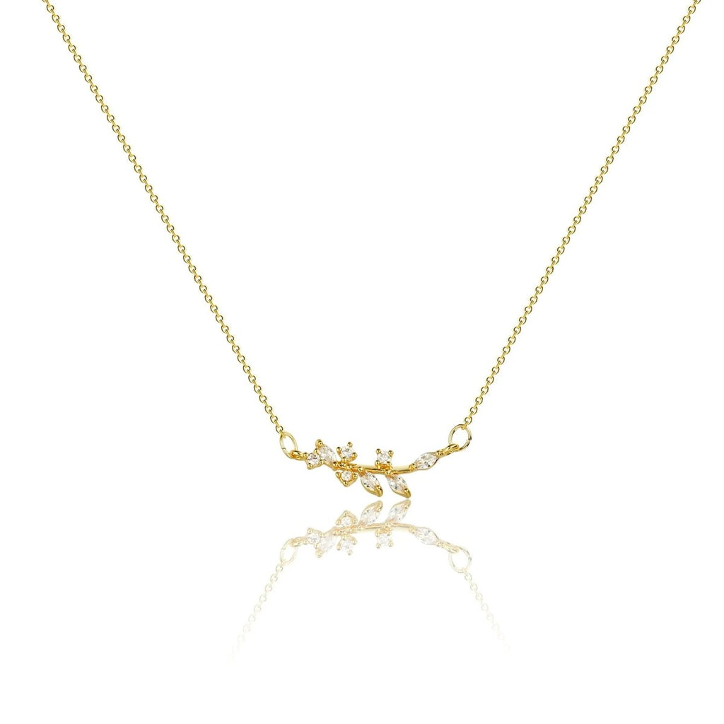 Gosfry Diamond Leaf Flower Necklaces - GOSFRY