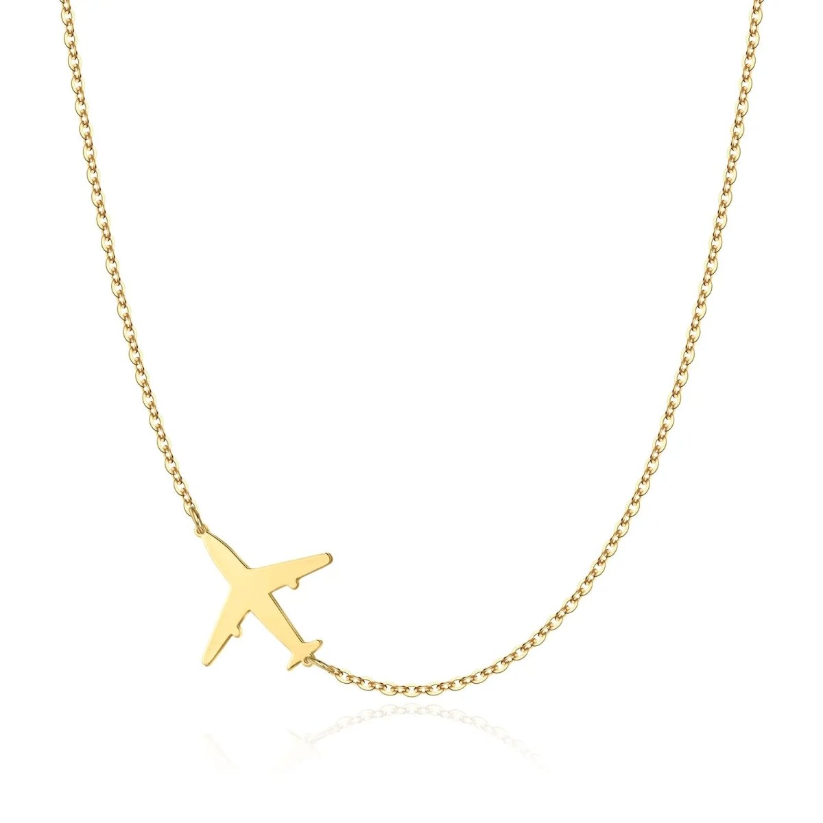 Gosfry Gold Airplane Necklaces - GOSFRY